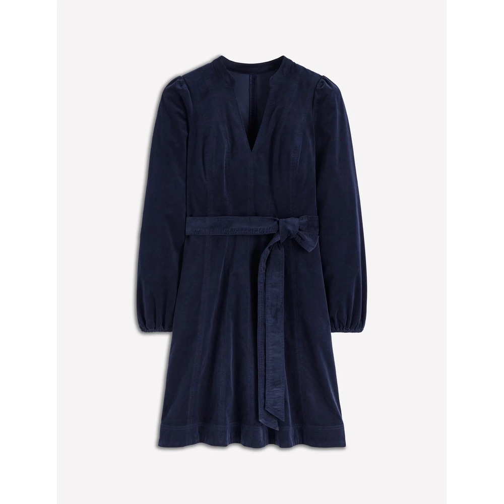 Boden Ros Panelled Cord Short Dress‎ Navy Blue Size 6R New With Tags